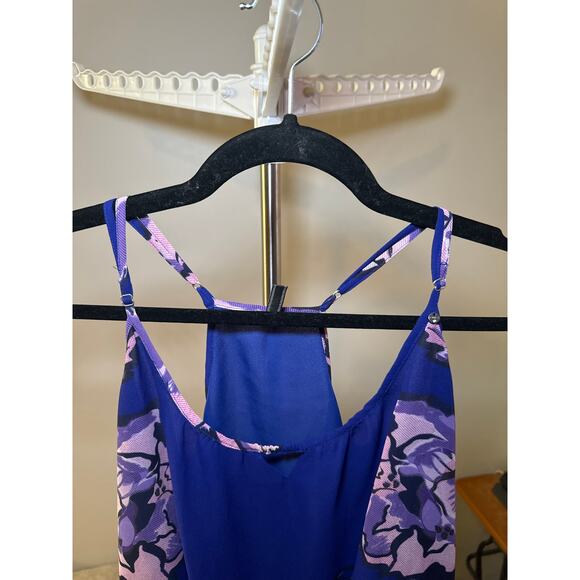 Guess Polyester Floral Tank Spaghetti Strap Sleeveless Scoop Neck Women's Size M - Picture 4 of 8